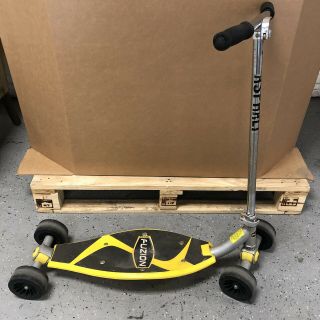 Fuzion Carbon Kick Carving Trick Scooter Full Size Rare Copper Yellow