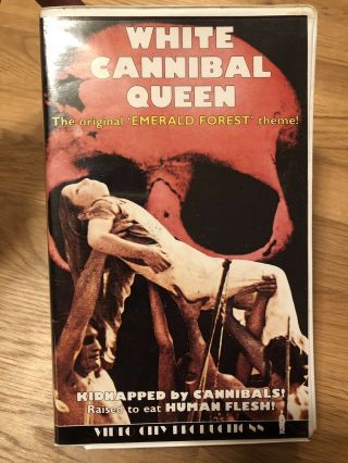 White Cannibal Queen Vhs Rare Horror Htf Oop Jess Franco Video City Productions