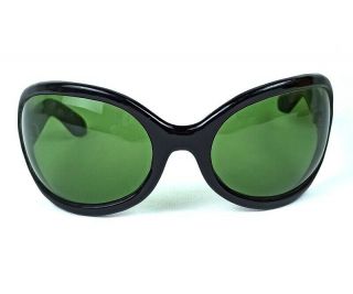 Oversized Vintage France Sunglasses Black Frame Big Size Rare Old Nos