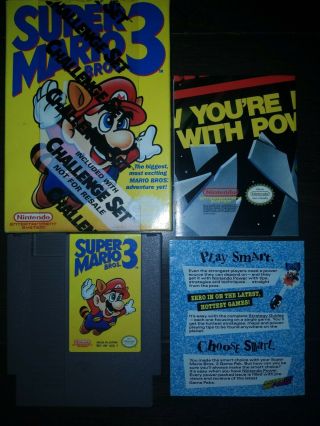 Mario Bros.  3 Challenge Set (nintendo Entertainment System,  1990 - Very Rare
