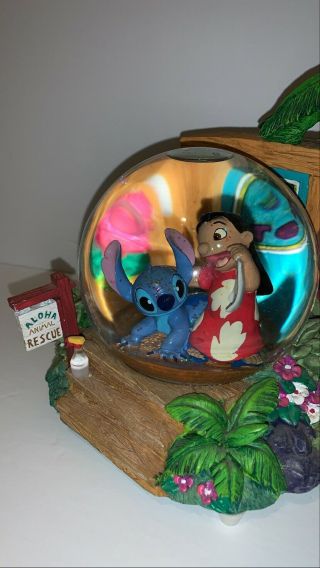 Disney Lilo & Stitch Aloha Animal Rescue Snowglobe Rare 3