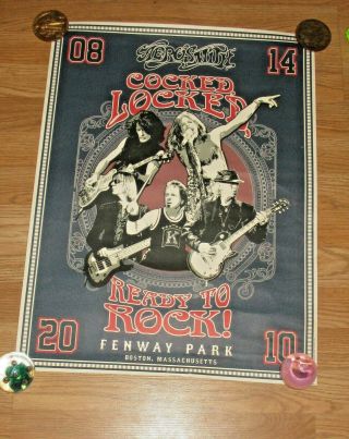 Rare 2010 Aerosmith Cocked Locked Ready To Rock Fenway Park Boston Ma Poster 371
