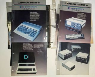 Commodore 64 Rare Promotional Dealer Advertising Items CBM 8032 SX64 Binder, 2