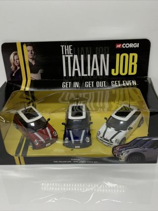 Corgi Cc99138 Diecast 1/36 Scale The Italian Job Mini 3 Piece Set Boxed Vgc Rare