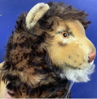 Antique Vintage German Rare Steiff Leo Lion No Id Large 8” Tall Pristine