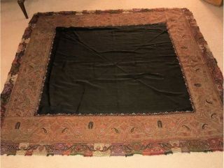 Rare,  Antique 19th Century Kashmir (fold Over) Paisley Shawl,  From Europe