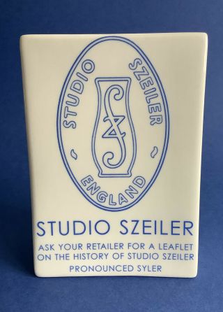 Rare Studio Szeiler Ceramic Point Of Sign