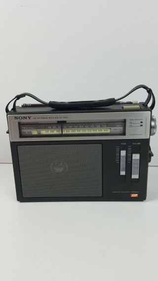 SONY ICF - S5W AM/FM 2 Band Receiver Rare Radio and 2