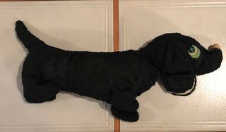 Rare Vtg Knickerbocker Betsy Mccall Doll Nosey Black Stuffed Plush Dachshund Dog