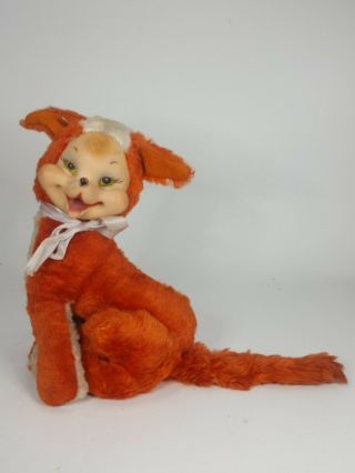 Vtg Rushton Rubber Face Fox Stuffed Animal Plush Small Rare Collectible 1950 