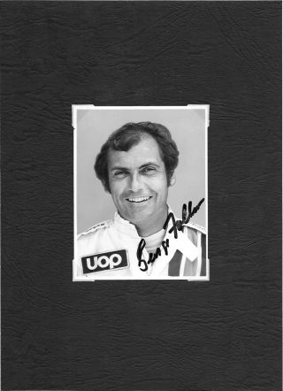 George Follmer Autograph Signed Photograph Rare Uop Shadow