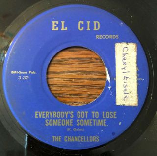 Rare Northern Soul 45 The Chancellors " Everybody 