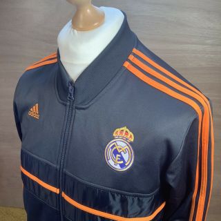 M Real Madrid Adidas Tracksuit Top - Rare Retro Style 2013 Anthem Jacket -