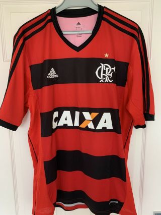 Rare Adidas Flamengo 13/14 Home Shirt Caceres Large Mens Paraguay Libertad Brazi