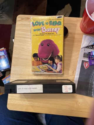 Love To Read With Barney Rare Library Vhs 1993
