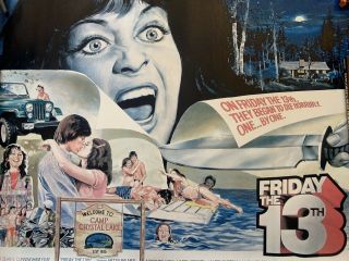 Friday The 13th Vintage British Movie Poster Rare Art