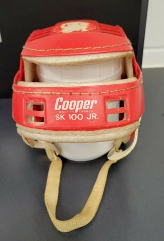 Vintage Cooper Sk100 Jr.  Hockey Helmet Red Very Rare