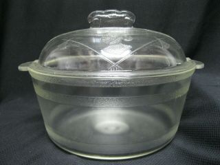 Very Rare Hard To Find Vintage Guardian Alumiglass Ovenware Glass Pot With Lid