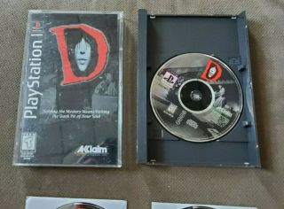 D Horror Game Complete Longbox PS1 (Sony PlayStation 1,  1996) VERY RARE 2