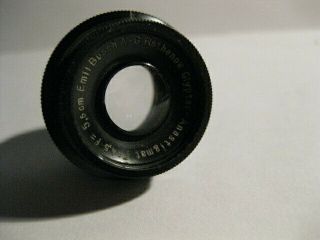 Glyptar - Anastigmat 5.  5cm F:4.  5 Emil Busch A - G.  Rathenow Very Rare German Lens