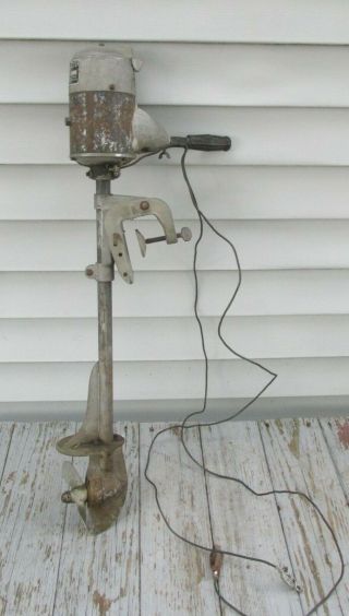 Antique The Sportsmaster Electric Trolling Motor Fishing Boat Rare