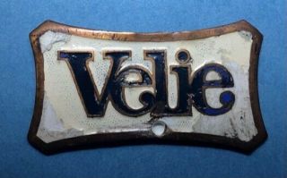 Velie Motor Corp.  - Radiator Emblem / Badge - Moline,  Il - Rare