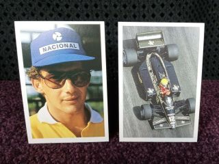 A Question Of Sport Ayrton Senna Formula 1 Motor Racing Cards 1986 Rare Vintage