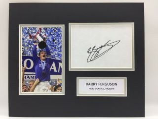 Rare Barry Ferguson Rangers Signed Photo Display,  Autograph Glasgow