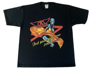 Vintage Aerosmith Just Push Play World Tour Shirt 2001 Xl Hajime Sorayama Rare