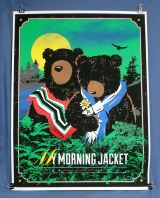 Rare My Morning Jacket 2012 Roll Call Bears Tour Poster Exc