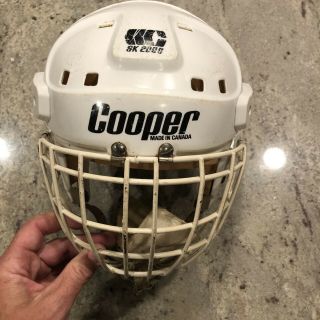 Vintage Cooper Sk2000 Hockey Helmet Hasek Cage 6 3/8 To 7 1/2 Rare