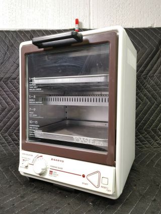Rare Sanyo Toastie Plus Oven Sk - 4f Space Saving Toaster Snack Maker Vtg