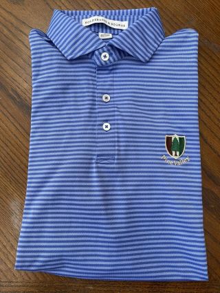 Pine Valley Golf Club Holderness & Bourne Polo Golf Shirt Rare Logo M Blue