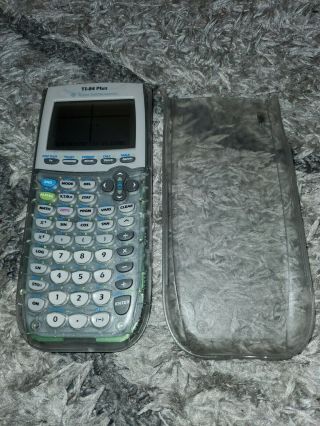 Texas Instruments Ti - 84 Plus Graphing Calculator Rare Clear See Through W/case