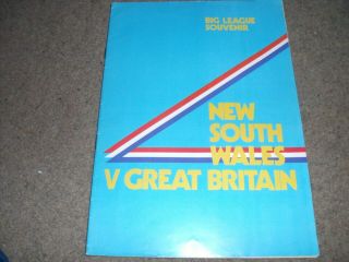 Rare Rugby League Tour Match South Wales V Great Britain @ Sydney 9 Jul 1977
