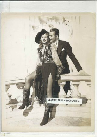 Rita Hayworth 10x8 Vintage Photo Candid Sexy Legs Rare Gilda Glenn Ford