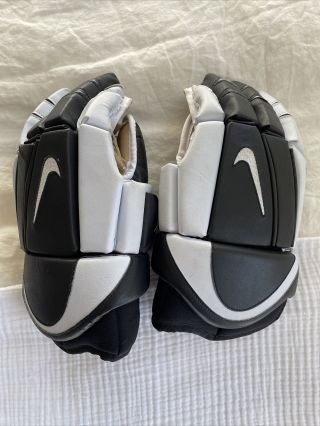 Nike Hockey Gloves Bolero 14 " Black White 90s Rare