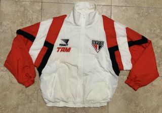 Rare Vintage 1990s 90 São Paulo Team Issued Jacket By Penalty Tam Sponsor Size L