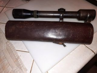 Ww2 German Rare Steel Sniper Scope Oigee Berlin Luxor Hell 4x Nr.  139189 W/case