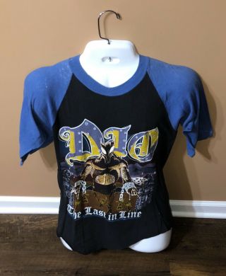Vintage Dio 1984 The Last In Line Raglan Tour Shirt - L W Twisted Sister Ex Rare