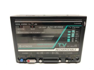 Hitachi Cp - 55r Rare Am Fm Tv Cassette Player Recorder,  Parts/repair Only