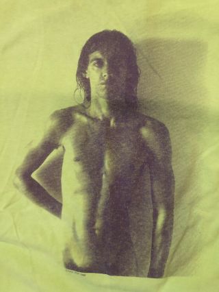 Vintage Iggy Pop T Shirt L Garage Punk Stooges Sonic Youth Nirvana Rare 1980s