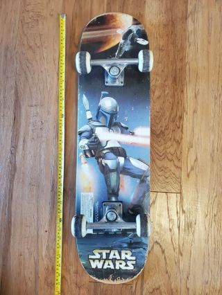 Rare 2002 Jango Fett Star Wars Skateboard Htf