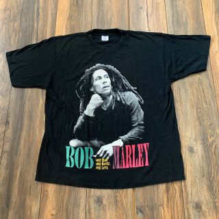 Vintage Bob Marley Rap T Shirt 90s Rare Vtg Double Sided Single Stitched Sz Xl
