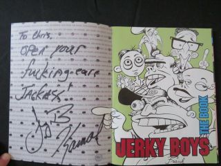 Rare " The Jerky Boys " Johnny B & Kamal Hand Signed Book Todd Mueller