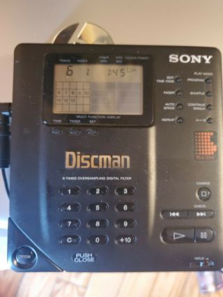 Rare Sony Discman D - 350 D - 35 Mega Bass Personal Cd Compact Player - - Read