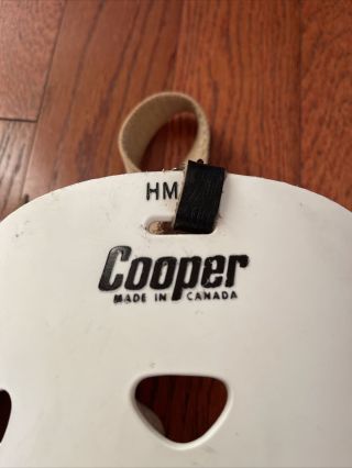 Vintage Cooper HM 7 Goalie Hockey Mask Helmet Jason Leather Straps RARE 2