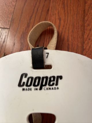 Vintage Cooper HM 7 Goalie Hockey Mask Helmet Jason Leather Straps RARE 3