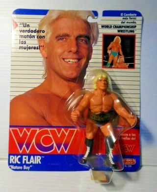 Wcw Galoob Ric Flair 1990 Wrestling Figure W/ Belt Spanish Edition Very Rare