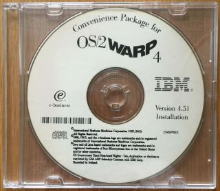 Very Rare Ibm Os/2 Warp 4 Convenience Package Version 4.  51